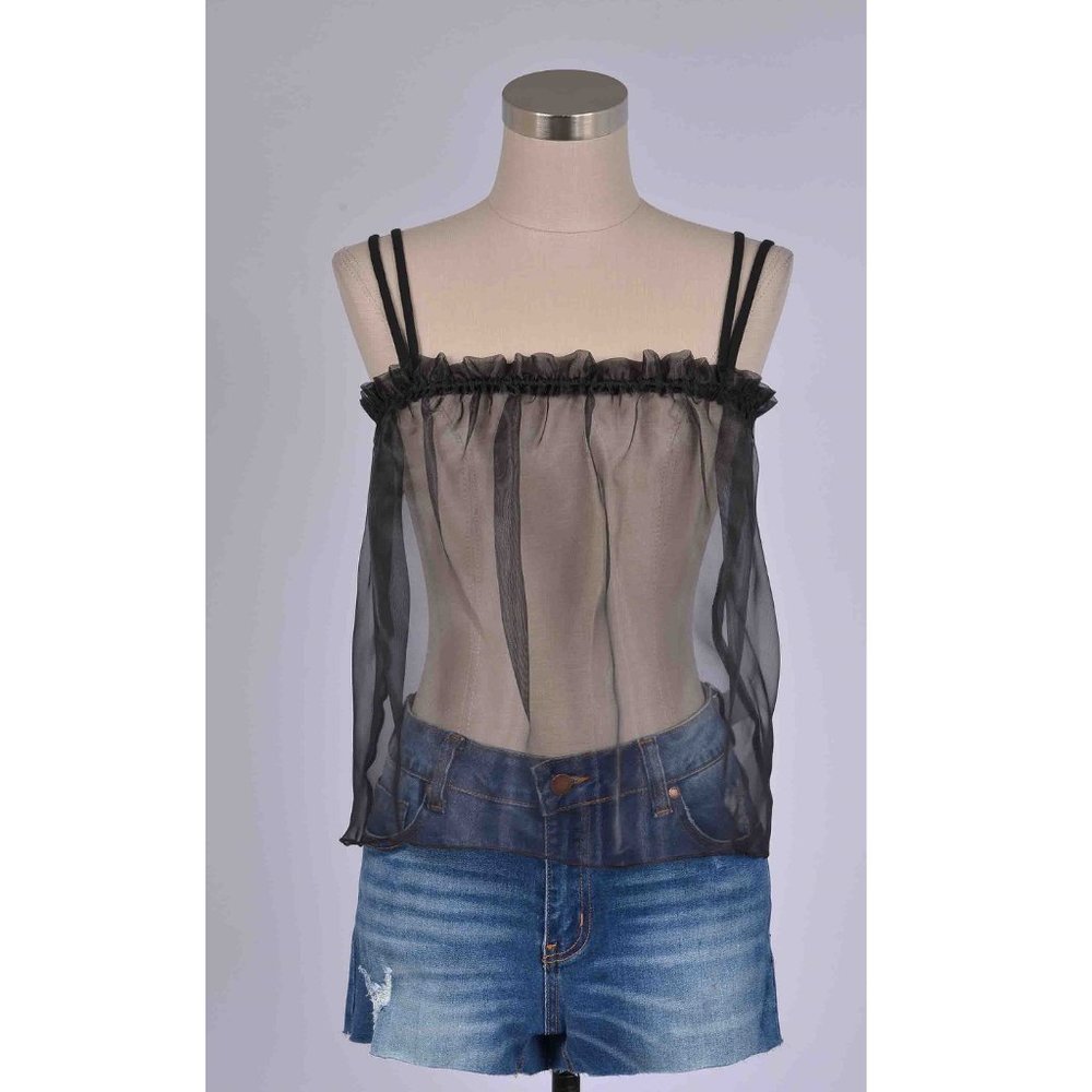 organza double strap tank
